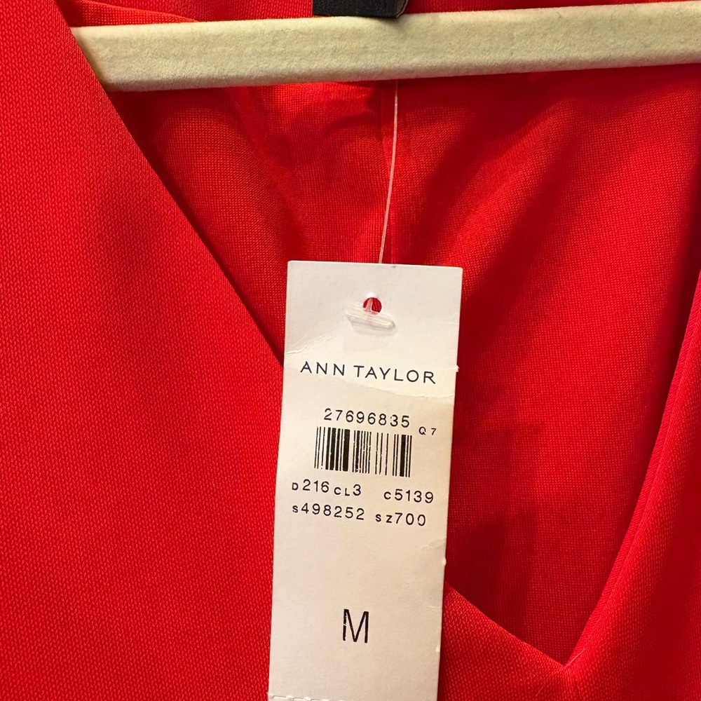 Ann Taylor Bold Red Sleeveless Blouse